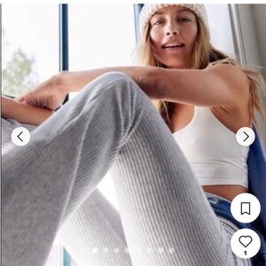 COPY - Like New Aerie ribbed heather flare leggings!! Periwinkle color, size me…
